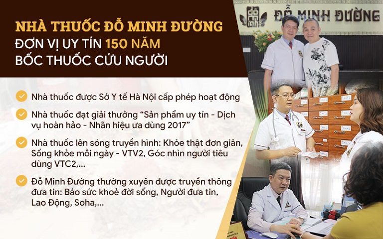 Nhà thuốc Đỗ Minh Đường - Đơn vị uy tín 150 năm hành y cứu người