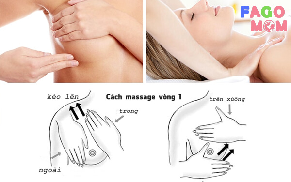 Massage ngực để loại bỏ tình trạng chảy xệ sau sinh