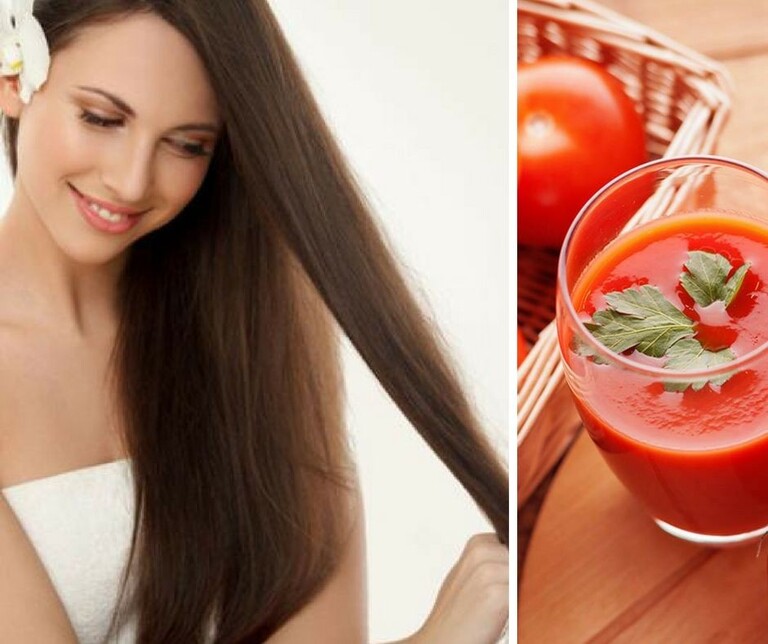 Dùng cà chua để làm dầu xả cho tóc tự nhiên 