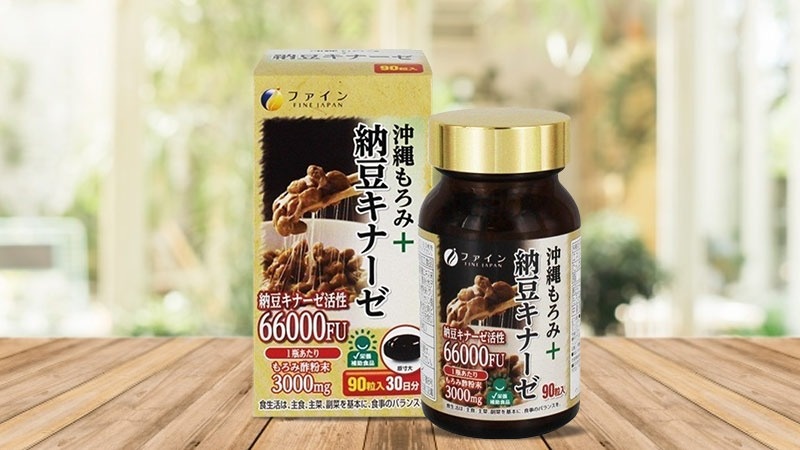Viên uống hỗ trợ điều trị tai biến Fine Japan Okinawa Moromi Nattokinase 66000FU 90 viên.